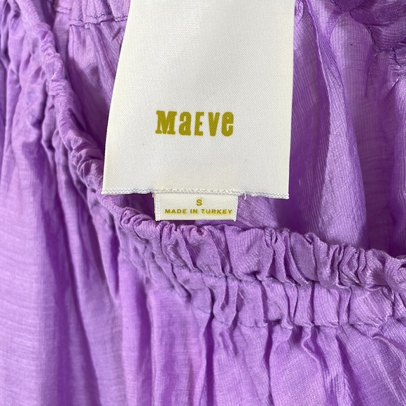 Maeve Anthropologie One Shoulder Top Blouse S Lavender - Picture 2 of 9
